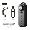 USB-перезаряжаемая красная и синяя мигающая плечевая предупреждающая фара с креплением-клипсой
