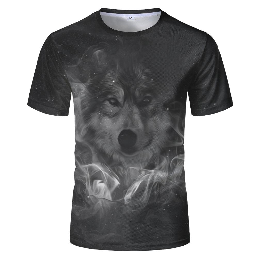 2023 Fun Newest Harajuku Wolf 3D Print Cool T-shirt Men/Women Short Sleeve Summer Tops Beauty T Shirt Fashion Animal Tees