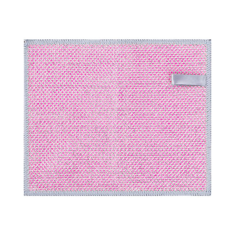 Ткань для чистки из кокосовой скорлупы с серебряной нитью, Не прилипает к маслу, Впитывающая и утолщенная, Ткань для мытья посуды и чистки вока