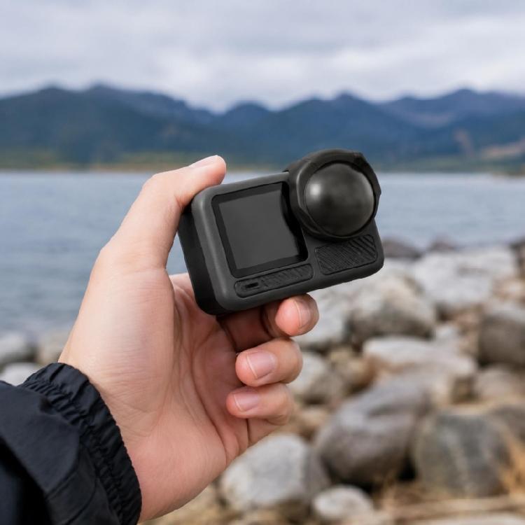 Матовая силиконовая крышка для объектива камеры X6 Action Camera с формованными боковыми отверстиями и очисткой протиранием после поездок на работу, путешествий, езды на велосипеде или походов
