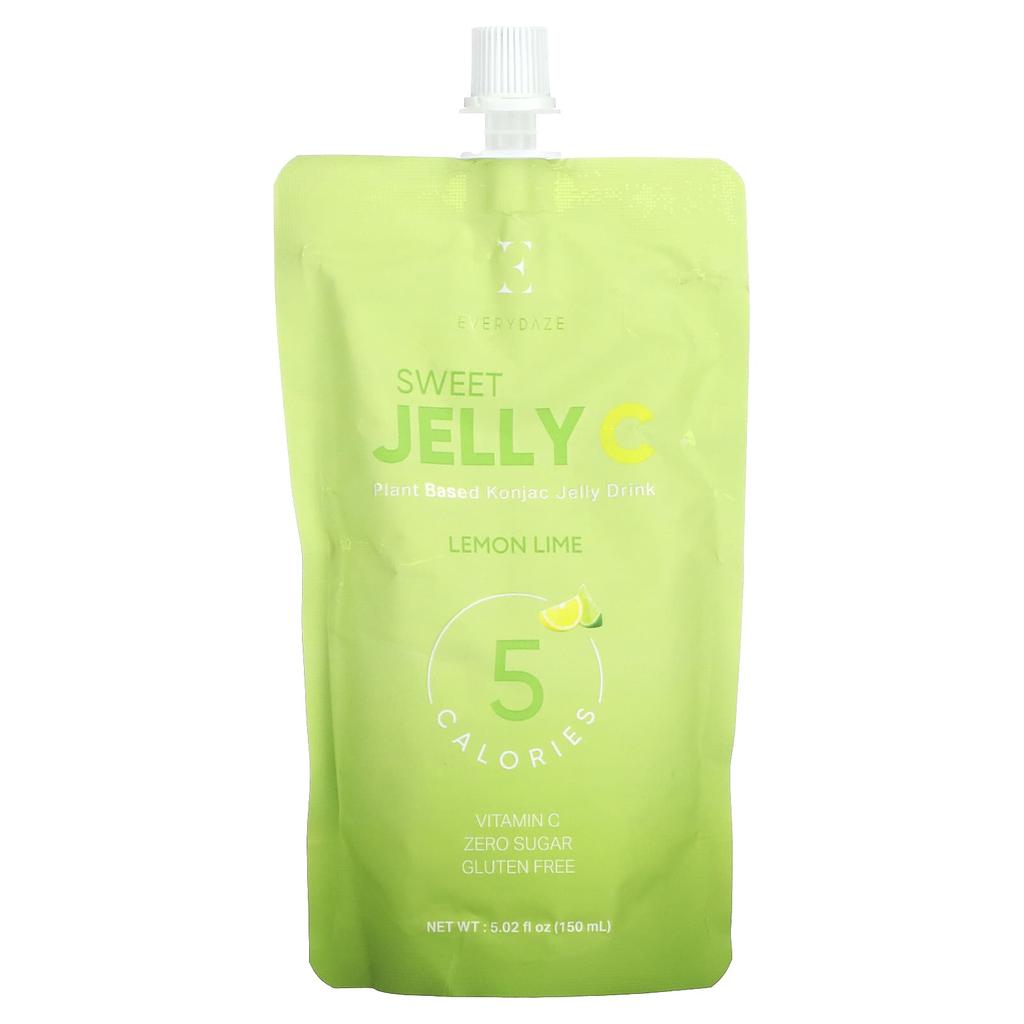 Everydaze, Sweet Jelly C, Vegetable Konjac Jelly Drink, Lemon Lime, 5.02 fl oz (150 ml)
