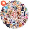50 Pcs Anime Mix and Match Stickers Anime Games Cartoon Characters Animation Notebook iPad Graffiti Stickers