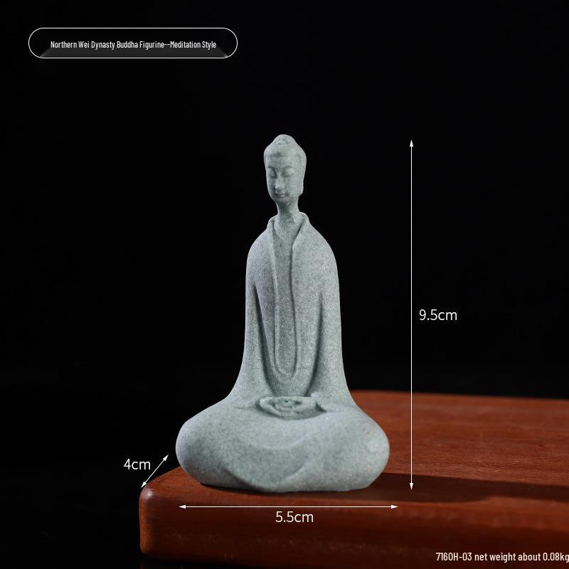 Envy Porcelain Stone Lantern: Small Chinese Pavilion Ornament for Desktop or Fish Tank Scenery.