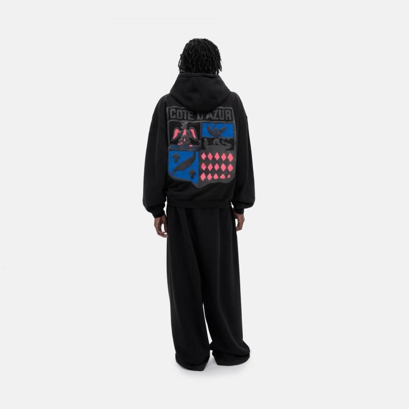 2025 Streetwear Hooded Sweatshirt With Geometric Letter Print Loose Fit Cotton Pullover Men Women