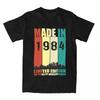 Men's T-Shirts Made In 1984 Birthday Limited Edition Pure Cotton Tees Short Sleeve 40 Years Vintage T Shirts Crewneck Tops