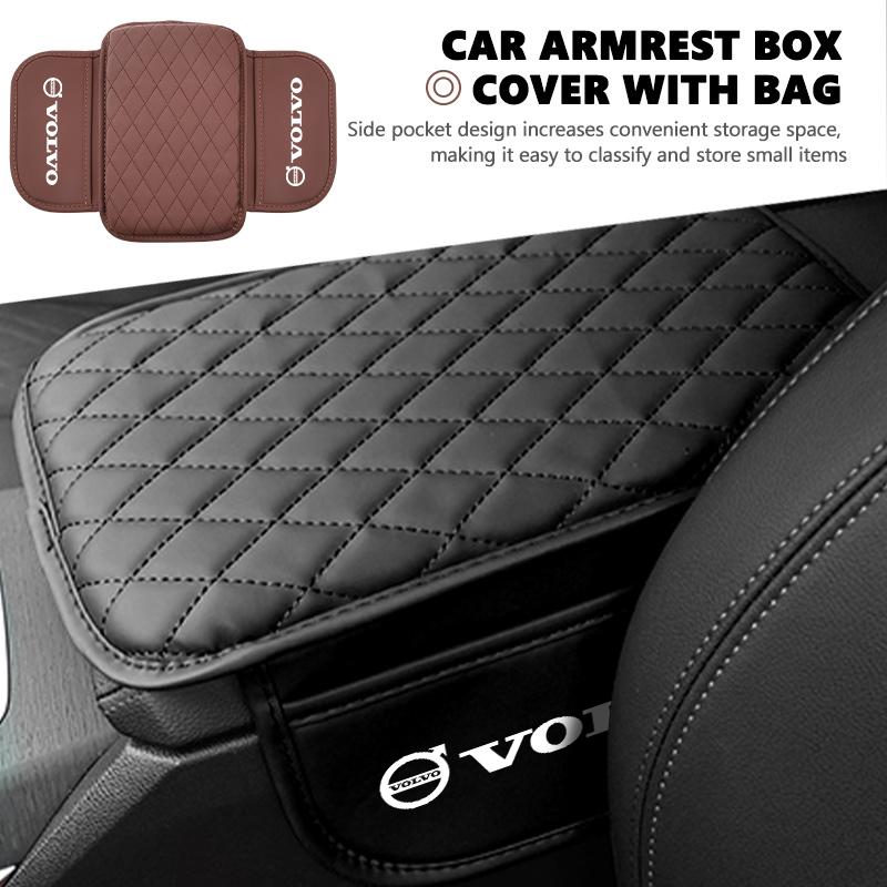 Leather Car Armrest Box Center Console Protection Storage Pad For Volvo XC60 XC90 S60 S80 V60 C70 S40 C30 V90 V60 C40 XC40 V70 NA6