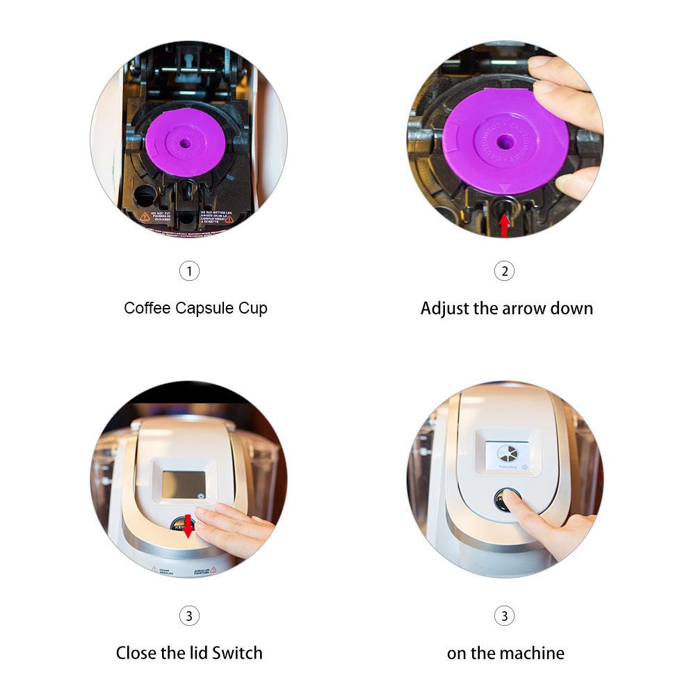 Чашка для кофе в капсулах для домашнего хозяйства с ложкой, подходит для кофемашины Keurig 2.0 KCUP Чашка для кофе в капсулах