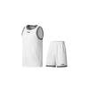 Li Ning Sports Basketball Series Color Block Brand Logo Loose Casual Basketball Suit Men Sportswear White AATT037-3