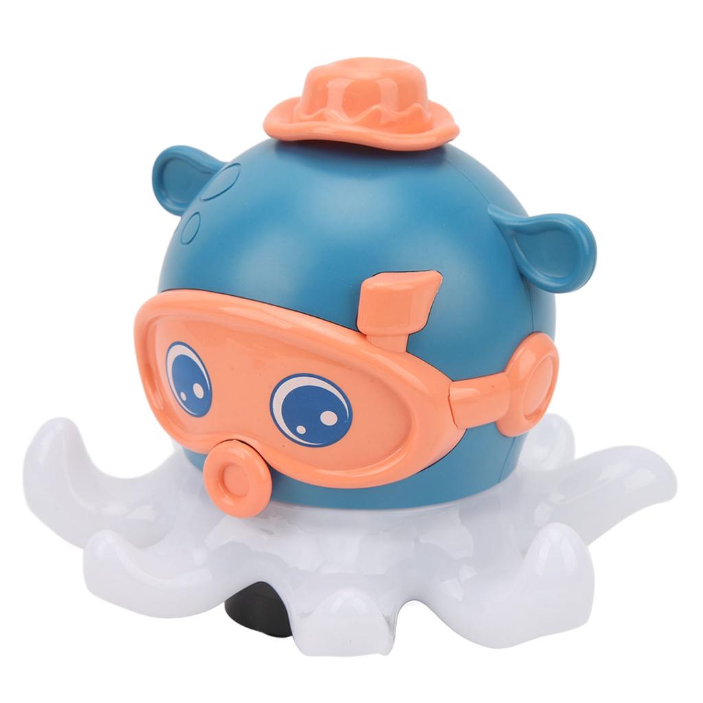 Игрушка плавающий шар для малышей Электрическая игрушка для ванной в виде осьминога Музыкальный свет Образовательная водная игрушка для мальчиков Синий