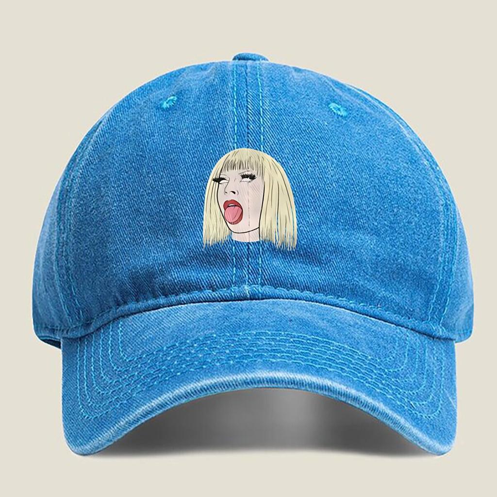 Cartoon Character Portrait Fashion Washed Baseball Cap Hat Outdoor Activities