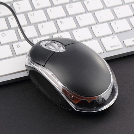 USB Black Wired Optical Light Scroll Wheel Mice Mouse for Computer PC Laptop