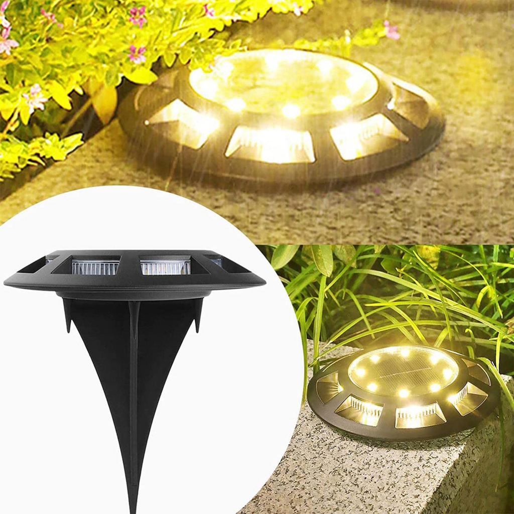 4pc Super Bright Headlight Bead Solar Energy Lamp 16LED Underground Lamp Lamp Courtyard Outdoor Waterproof Villa Decorative Floor Lamp