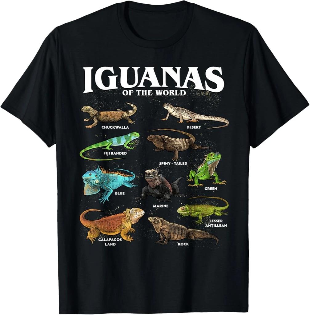 Iguanas of the World Educational Reptile Art T- Shirt
