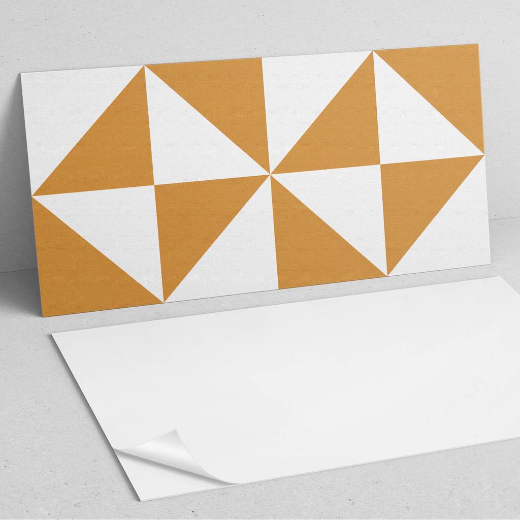 Paczka Kafelków Winyl Pcv Geometryczne Trójkąty W Kwadratach 10X40X20 Cm