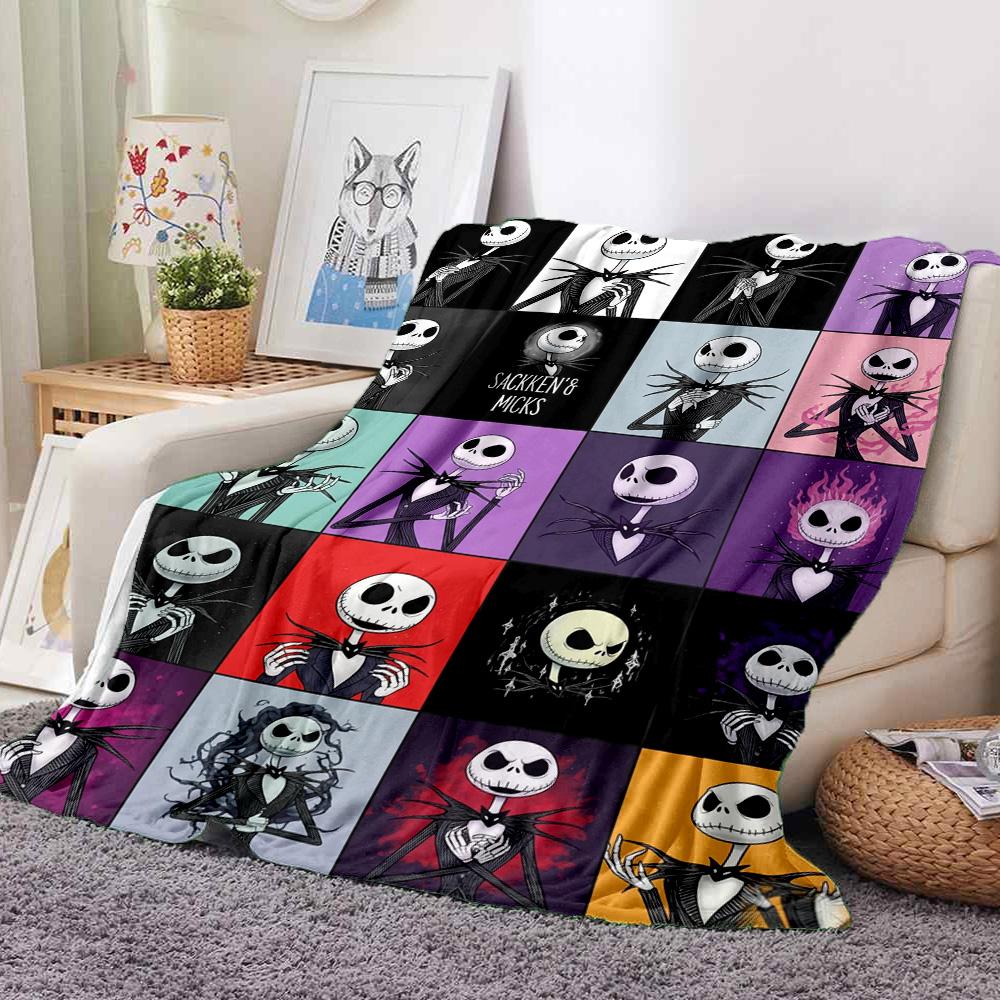 Nightmare Before Christmas Flannel Blanket Throw Blanket Soft Warm Sofa Bed Camping Home Decor Unique Christmas Gift C9211526