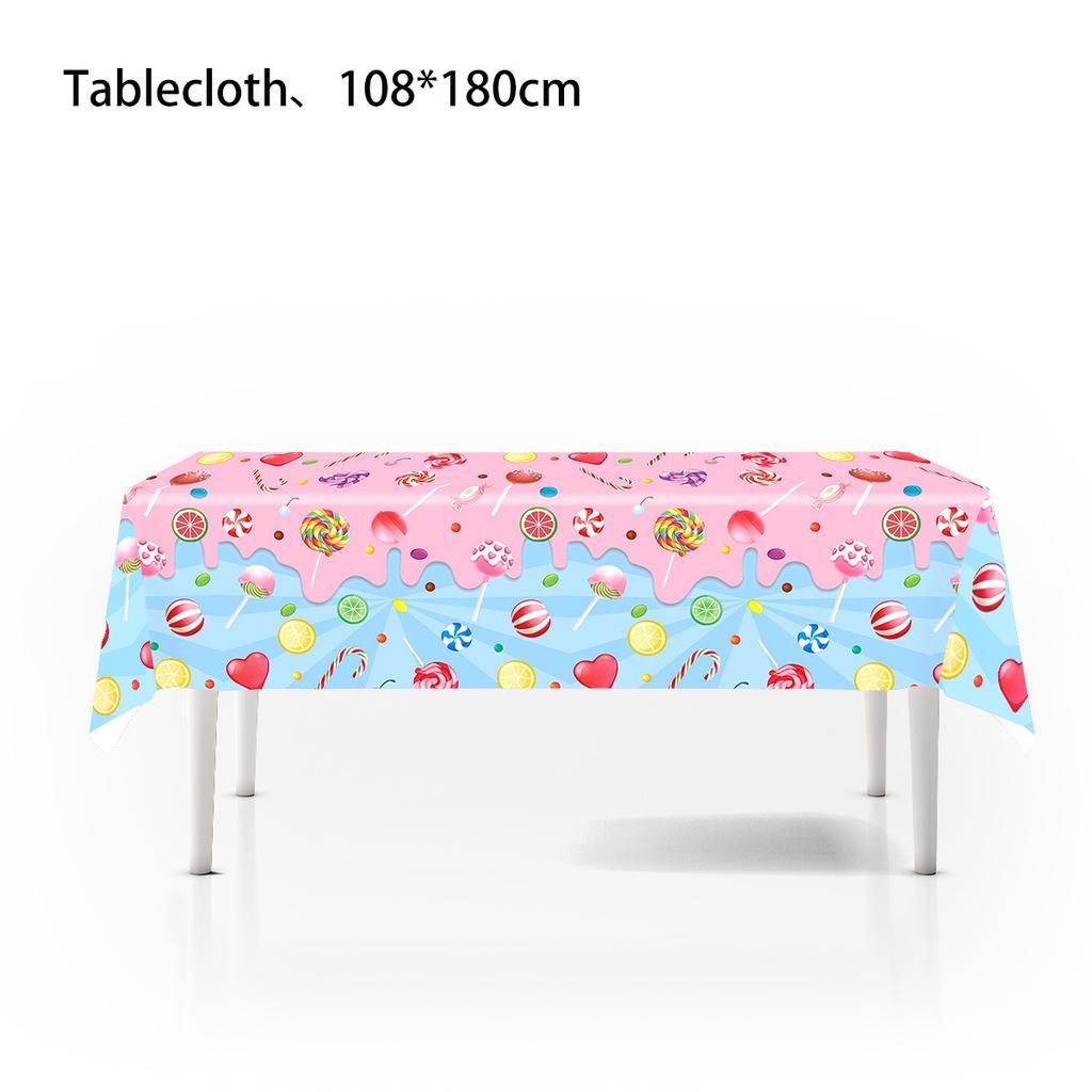 10 шт. Розовая одноразовая посуда для девочек в стиле сладостей Розовые бумажные тарелки для конфет Салфетки для вечеринок Счастливые девушки Сладости Товары для дня рождения