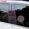 For Subaru Forester SJ 2014-2018 8Pcs Carbon Fiber Car Door Window B C Pillars Post Cover Trim Middle Column PC Material Sticker