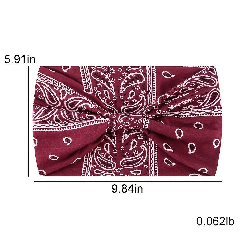 Спортивные повязки на голову с узором пейсли, эластичные повязки на голову с завязками, поглощающие пот, повязки на голову для фитнеса и бега в стиле бохо, широкая повязка на голову в стиле бохо