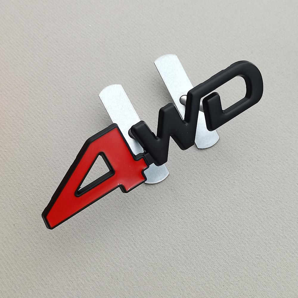 3D Metal Car Sticker 4WD Logo Emblem Trunk Badge Decal For Mitsubishi Asx Lancer 10 Outlander Pajero Sport L200 Colt Accessories