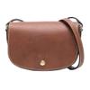 Longchamp Épure Сумка через плечо из кожи с застежкой-кнопкой и регулируемым плечевым ремнем Маленькая женская сумка через плечо Коричневая 10253HYZ035