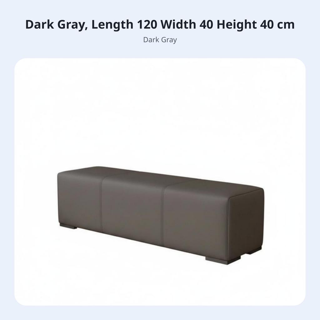 Backless Ottoman Bench Soft Seating Upholstered End-of-Bed Bench Versatile Versatile Design for Families, Rest Area, Bedroom