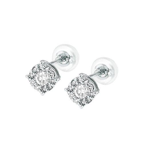 [Official] ESTELLE [WEB Exclusive] Women's Earrings, 10K White Gold with Diamonds, 0212-2446-0012-0000