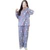 Xppe Cute Pajama Patterned Warm Crew Long Long Elastic Fluffy Fits Your Loose Perfect for Girls and Women's Set, Loungewear, Neck, Sleeves, Pants,