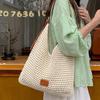 Вязаная ажурная сумка для женщин, новая летняя сумка-тоут для отпуска на море, пляжная сумка, однолямочная сумка через плечо/под мышку