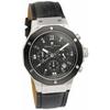 Salvatore Marra Men's Black and Silver Chronograph Watch, Water Resistant To 10 ATM, Perfect for Business and Formal Wear