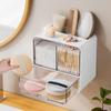 Cosmetic Cotton Pad Holder Toilet Storage Box Clear Qtip Dispenser Swab for Beauty