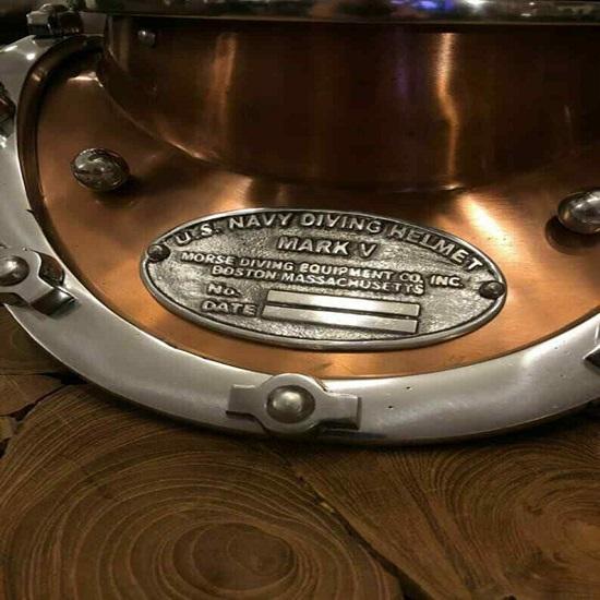 Старинный морской водолазный шлем ручной работы ~Scuba Deep Sea Scuba Boston DESGIN
