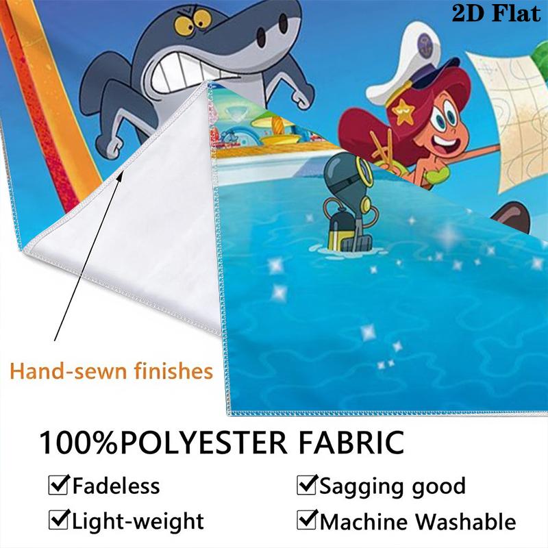 Zig&Sharko Wall Tapestry Aesthetic Wall Hanging Printed Fabric Blanket Decorative Tapestries for Bedroom Living Room Home Decor