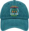 Easily Distracted by Dogs and Plants Baseball Cap Polyester Casual Adult Unisex Garden Hat