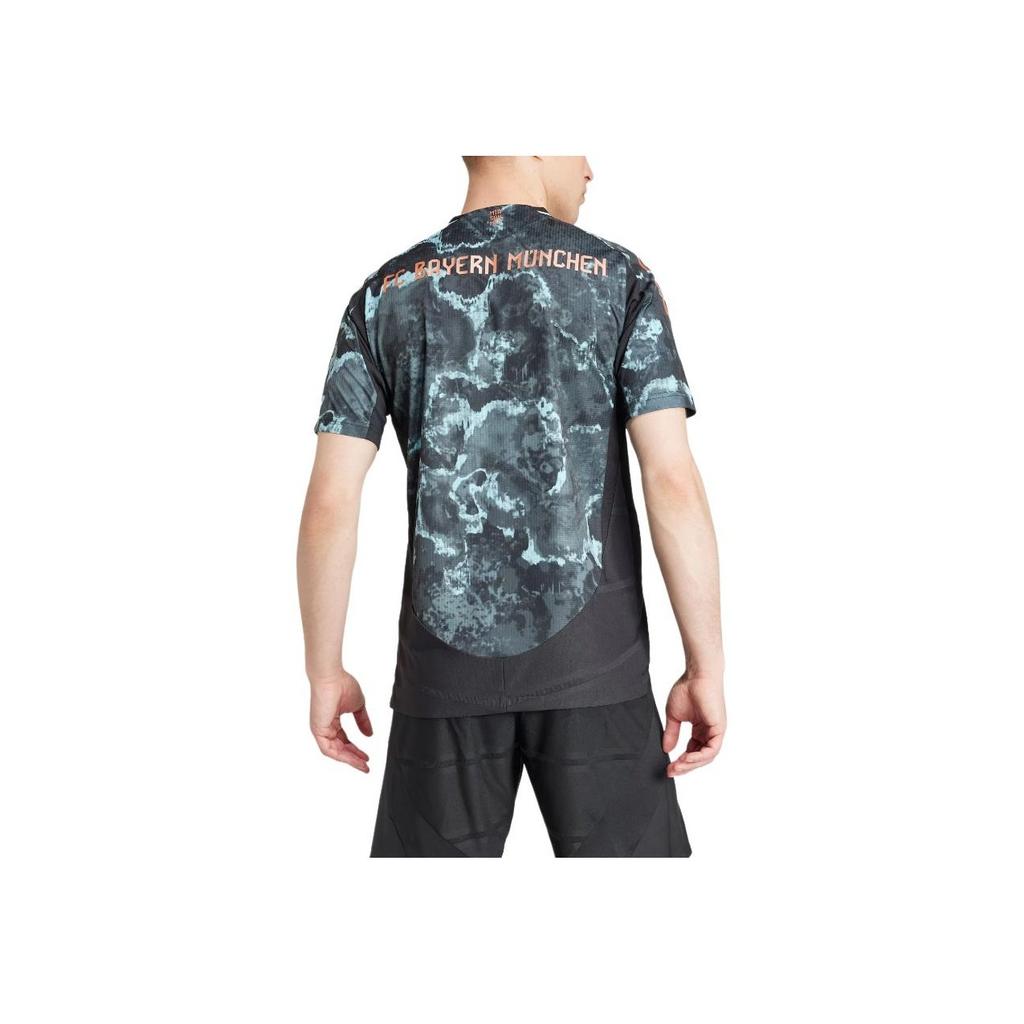 adidas Футболка ФК Бавария 24/25 Away с камуфляжным дизайном, универсальная, дышащая, с коротким рукавом, мужская, черная JE8669