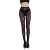 Halloween 2024 Black & White Rose Cross One-Piece Pantyhose - European & American Style