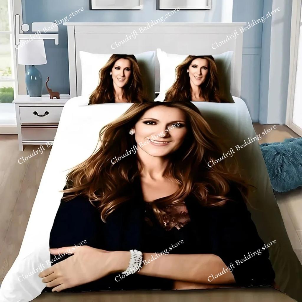 Рэпер Певец C-CelineS Дион Комплект постельного белья Певец C-Celine Дион Пододеяльник Наволочка Для Взрослого Мальчика Девочки Украшение Спальни029