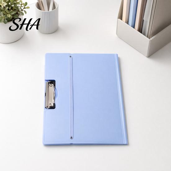 A3 File Organizer Folder for Size Paper, Document Holder with Metal Exam Paper Clip, Solid Color Clipboard Home School Office Supplies