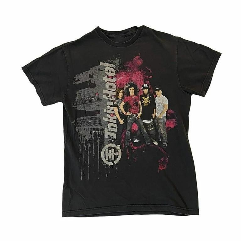 Винтажная черная футболка Tokio Hotel с принтом концертного тура 2007 года, размеры от S до 5XL, TU527, унисекс