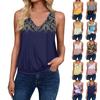 Топы на бретелях для женщин, свободная посадка, футболка без рукавов с v-образным вырезом в стиле ретро, ​​женские повседневные летние блузки