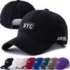 Hot Sale Unisex Washed Cotton NYC Embroidery Baseball Cap Outdoor Casual Rich Color Shading Sun Dad Hat For Women And Men