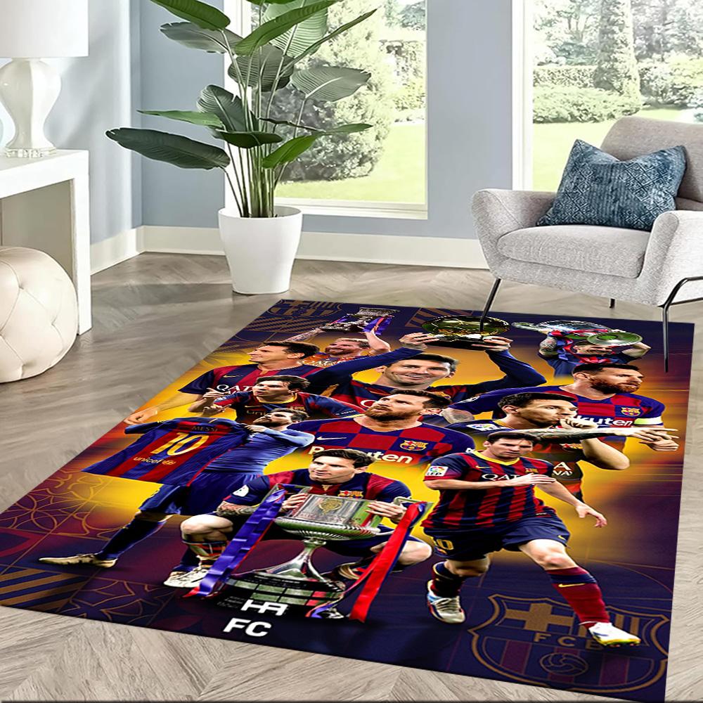 Messi 180 Floor Rug Office Rug Suitable for Playrooms Outdoor Living Rooms Balcony Antislip Carpet Office home decor Birthday/Christmas Gift