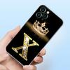 Алмазная Корона Первые Буквы Буква N T Z Ракушка Чехол для iPhone 18 15 16 11 12 13 14 Pro Max Mini 16 Plus Прозрачная Крышка Fundas