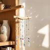 Sophisticated Room Decor Crystal Wind Chime Pendant, Glittering Sun Catchers with Long Suncatcher for Home Tassel, Hanging Ornament Living Window