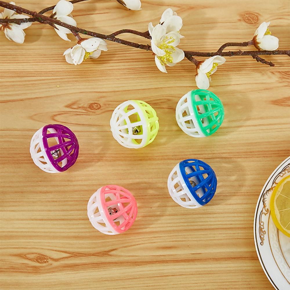 10/30/50pcs 3.8cm Hollow PET Plastic Interactive Cat Toys Training Tools Throw Ball Pet Supplies