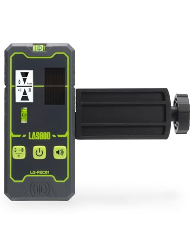 Лазерный уровень LasGoo LG-REC01 с двойным ЖК-дисплеем и пузырьковым уровнем, Детектор лазерного луча (зеленый и красный) для импульсных линейных лазеров, до 50 м, Встроенный