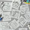 6 шт. Полые Детализированные Шаблоны-Гайды для Повторного Использования для Новичков и Профессионалов в Ведении Дневника или Художественных Занятиях