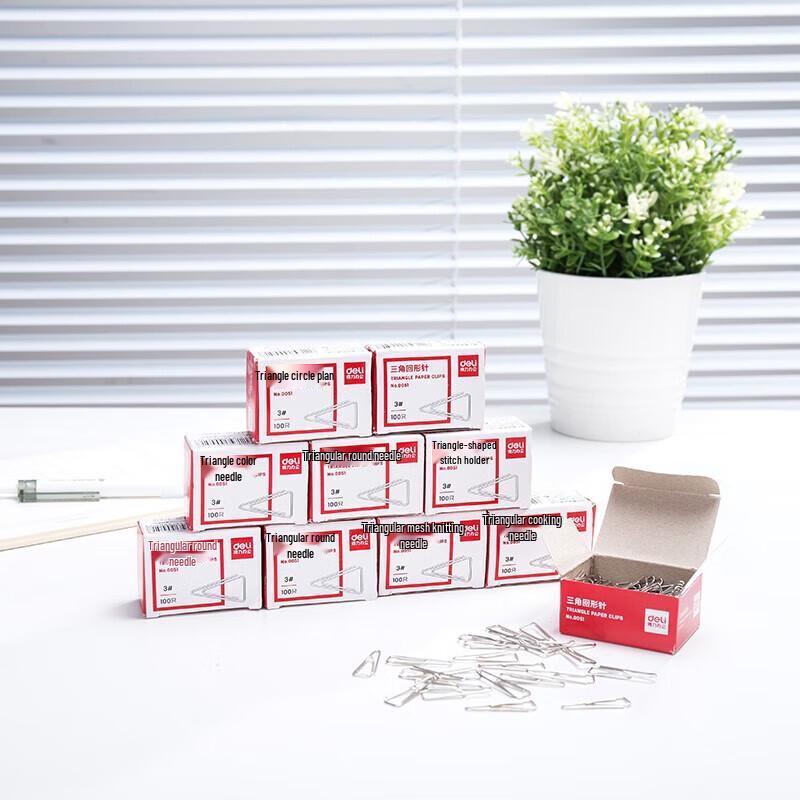 Deli Colorful Nickel-Plated Metal Paper Clips