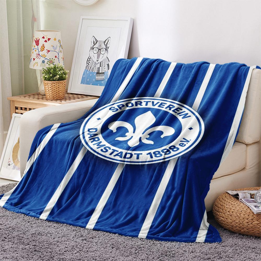 1pc SV Darmstadt 98 Print Flannel Blanket, High quality Comfortable for All Seasons, Home Decor, Warmth and Comfort, Perfect for Christmas Gifts92