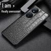 Чехол для мобильного телефона Honor Play 50 - Защитный чехол из натуральной кожи с тиснением под крокодила, всесторонний для Play 50Plus