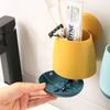 Bathroom Toothbrush Holder Toothbrushes Toothpaste Wall-Mounted Storage Rack Kitchen Chopsticks Tableware Drain Shelf Organizer
